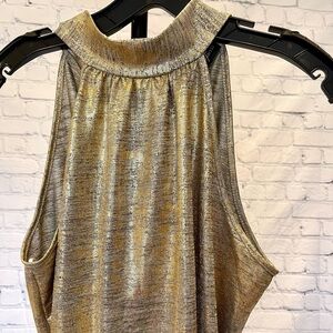Kim & Cami Shimmering Gold Tank Top